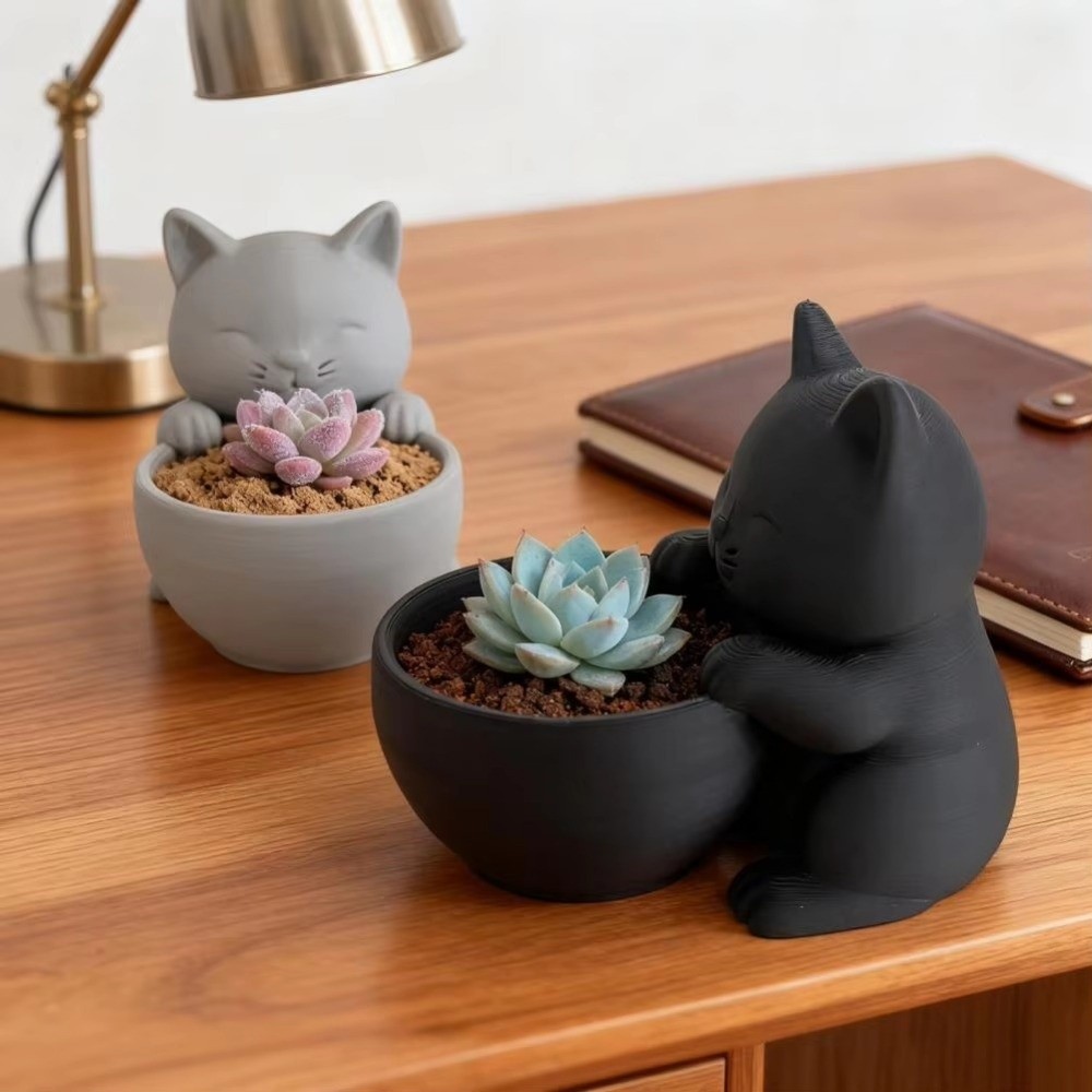 Echeveria Succulent - Миниатюрный цветочный горшок с дренажными отверстиями